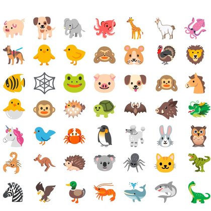 Así serán los nuevos diseños de los animales que llegarán a Android.