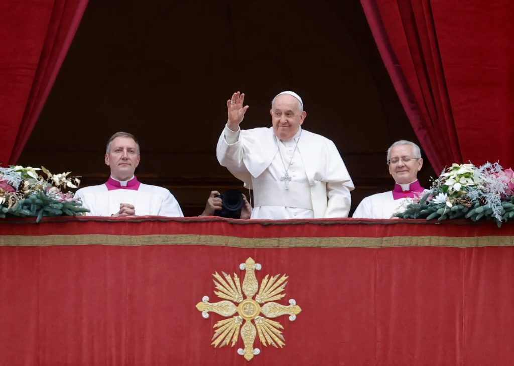 Papa Francisco pide el fin de la guerra en Gaza y se liberen los rehenes en su mensaje de Navidad